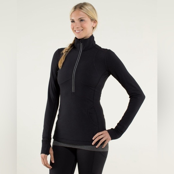 lululemon athletica Tops - Lululemon star runner half zip black